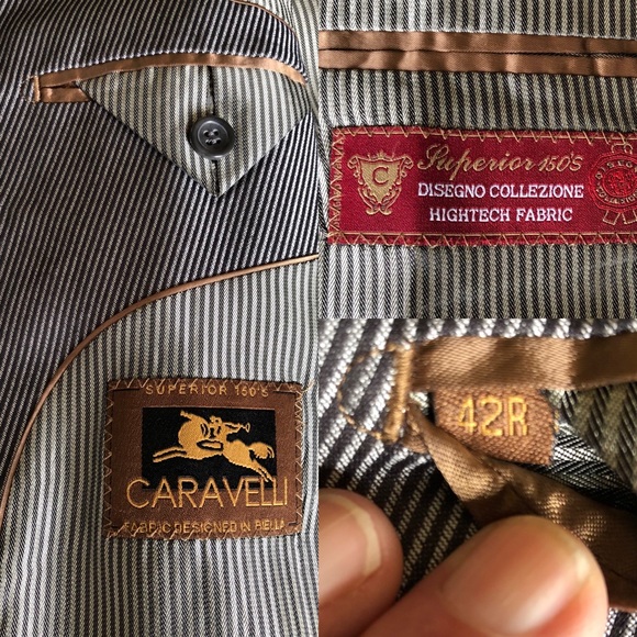 COPY - Caravelli Double Breasted Pinstripe Zoot Suit 42R - Picture 15 of 16